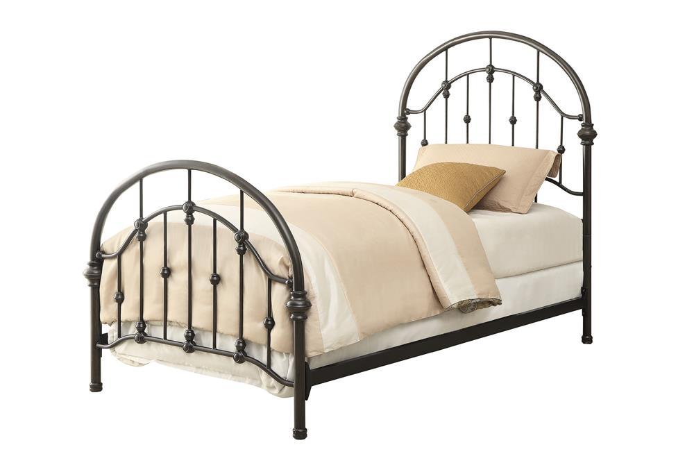 Maywood Transitional Black Metal Twin Bed