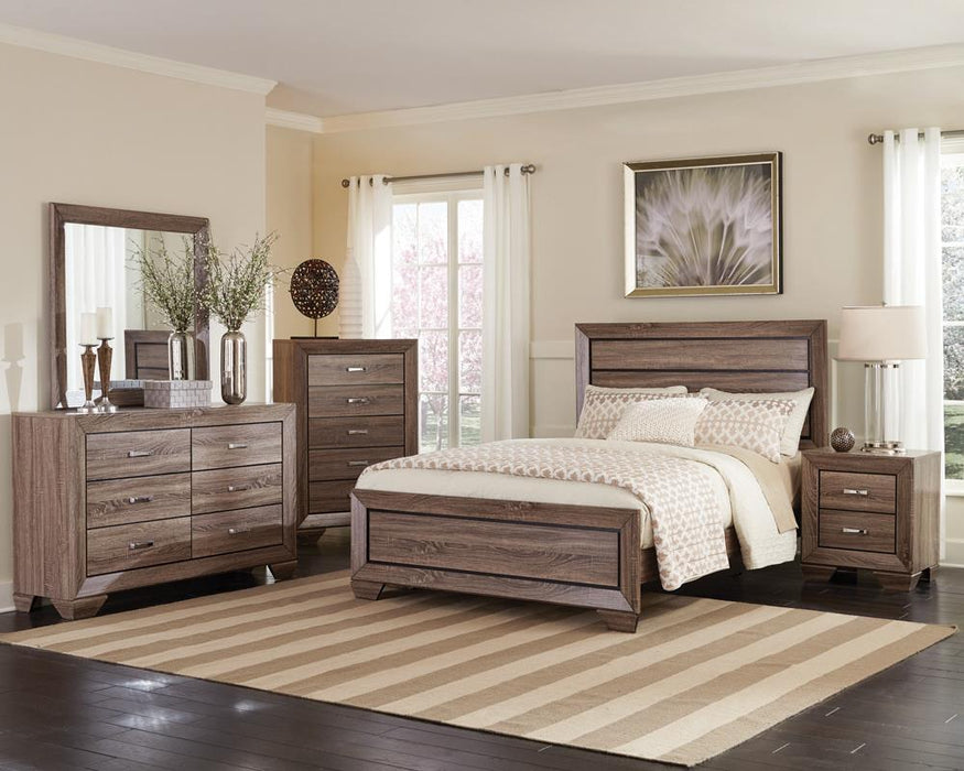 Kauffman California King Panel Bed Washed Taupe
