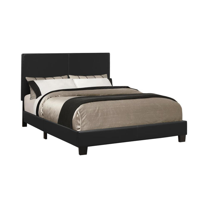 Mauve Upholstered Platform Black Queen Bed