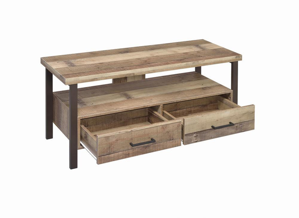 Rustic Weathered Pine 48" TV Console